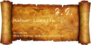 Hafner Izabella névjegykártya
